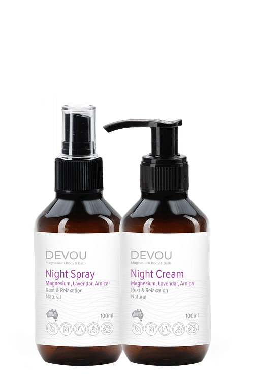 DEVOU Night Cream + Night Spray Duo 100ml Magnesium